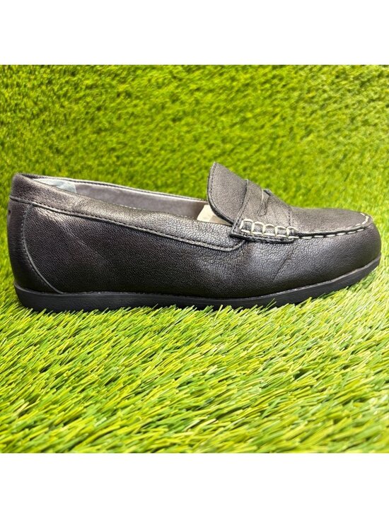 Rockport Shoes - Rockport Top Shore Womens Size 9 Black Casual Steel Toe Penny Loafer Flats Shoes